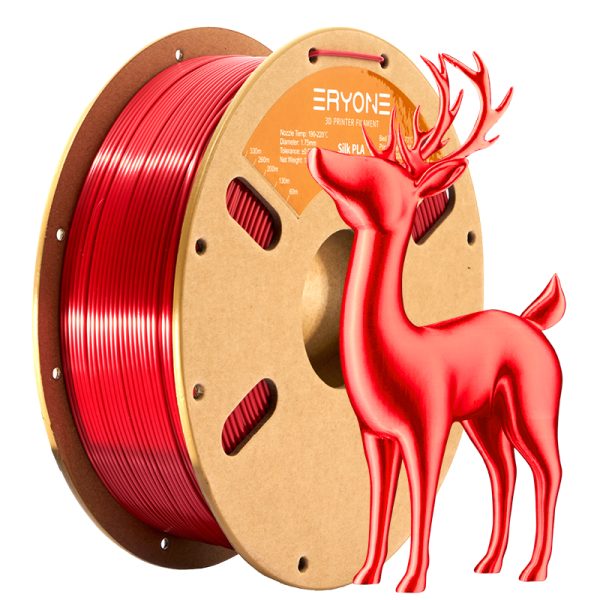 ERYONE Ultra Silk Red – Silk PLA Filament for 3D Printers