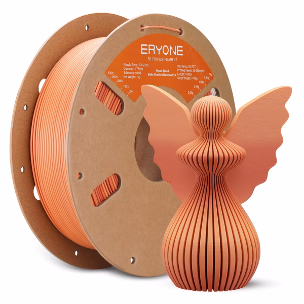 ERYONE Hyper Speed Matte Gradient PLA Filament - Danxia (Gold & Red), 1kg Spool, 1.75mm Diameter